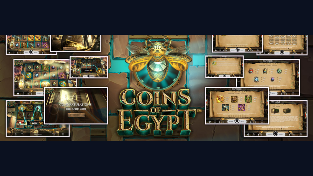 Coins of Egypt: NetEnt — RTP 96,97% (agregator, di atas rata-rata), 20 betways, Coin Pot bonus — Cek Fakta SpinFakta