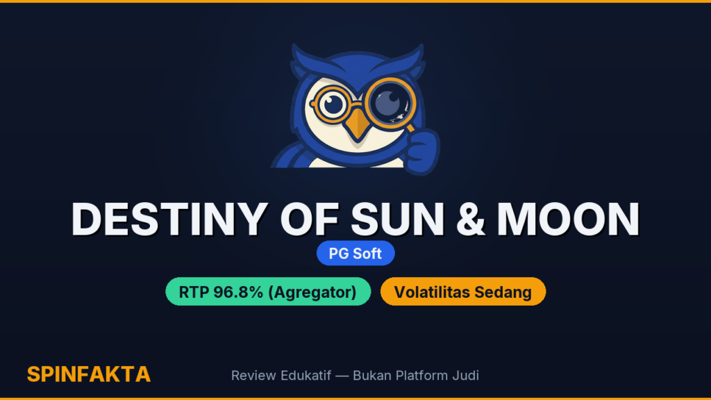 Destiny of Sun & Moon PG Soft: RTP 96,8% (Agregator), 576 Cara Menang Dua Arah — Cek Fakta ‘Max Win 20.000x’