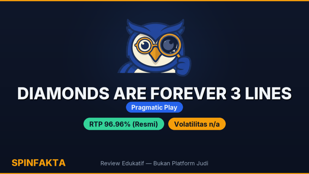 Diamonds are Forever 3 Lines: Pragmatic Play — Cek Fakta RTP Resmi 96,96%