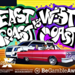 East Coast vs West Coast: Nolimit City — RTP 94% (agregator, multi-konfigurasi, di bawah rata-rata), hingga 84.375 ways, tema hip-hop 90-an — Cek Fakta SpinFakta