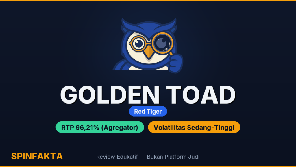 Golden Toad: Red Tiger — RTP 96,21%, Max Win 1.965x, Tema Katak Keberuntungan