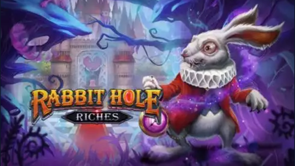 Rabbit Hole Riches: Play’n GO — RTP 96,23%, Max Win 5.000x, Tema Alice in Wonderland