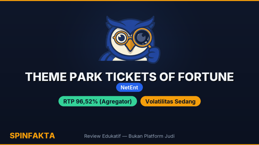Theme Park Tickets of Fortune: NetEnt — Cek Fakta RTP 96,52%